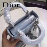 Dior-058-06 人氣熱銷時尚款原版布紋小羊皮3格mini雙肩帶戴妃包