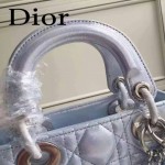 Dior-058-06 人氣熱銷時尚款原版布紋小羊皮3格mini雙肩帶戴妃包