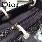 Dior-065-05 專櫃時尚新款lady五格原版皮燙鉆戴妃包