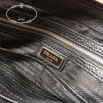 PRADA 362 專櫃時尚新款進口原版鹿紋黑色牛皮男士公文包