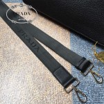 PRADA 361 專櫃時尚新款進口原版鹿紋黑色牛皮男士公文包