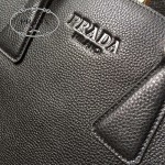 PRADA 361 專櫃時尚新款進口原版鹿紋黑色牛皮男士公文包