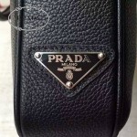 PRADA 0363E 專櫃時尚新款進口原版鹿紋黑色牛皮男士公文包