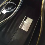 PRADA 1BA046 專櫃時尚新款原版牛皮十字紋黑色風琴包