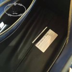 PRADA 1BA046-01 專櫃時尚新款原版牛皮十字紋深藍色風琴包