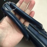PRADA 0366B-02 專櫃時尚最新款頂級進口原版十字紋牛皮深藍色男士手提電腦包