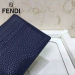 FENDI 0169-2 歐美百搭SELLERIA藍色原版皮兩折短款錢包