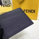 FENDI 0164 輕便實用JOURS小怪獸系列黑色原版皮卡片夾