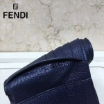 FENDI 0169-2 歐美百搭SELLERIA藍色原版皮兩折短款錢包