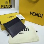FENDI 0164-11 輕便實用JOURS小怪獸系列黑色原版皮卡片夾