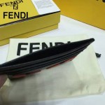 FENDI 0164-11 輕便實用JOURS小怪獸系列黑色原版皮卡片夾