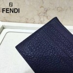 FENDI 0169-2 歐美百搭SELLERIA藍色原版皮兩折短款錢包