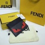 FENDI 0164-11 輕便實用JOURS小怪獸系列黑色原版皮卡片夾