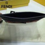 FENDI 0164-12 輕便實用JOURS小怪獸系列黑色原版皮卡片夾
