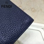 FENDI 0169-2 歐美百搭SELLERIA藍色原版皮兩折短款錢包