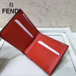 FENDI 0169-18 歐美百搭SELLERIA小怪獸黑色原版皮兩折短款錢包