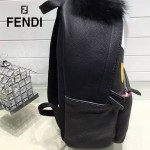 FENDI 027-3 明星那英同款BagBugs小怪獸拼色原版皮雙肩包書包