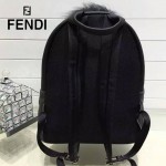 FENDI 027-3 明星那英同款BagBugs小怪獸拼色原版皮雙肩包書包