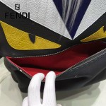 FENDI 027-3 明星那英同款BagBugs小怪獸拼色原版皮雙肩包書包