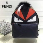 FENDI 027-2 潮流新款BagBugs小怪獸拼色原版皮雙肩包書包