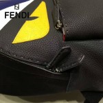 FENDI 027-3 明星那英同款BagBugs小怪獸拼色原版皮雙肩包書包