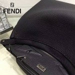 FENDI 042-3 商務男士Peekaboo小怪獸黑色原版皮大小號手提單肩包