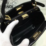 FENDI 035-5 經典爆款peekaboo黑色原版皮手提單肩包小貓包