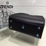 FENDI 038-4 專櫃走秀款peekaboo黑色原版皮手提單肩包小貓包