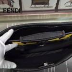 FENDI 042 商務男士Peekaboo小怪獸黑色原版皮大小號手提單肩包