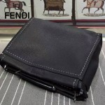 FENDI 042-4 商務男士Peekaboo小怪獸黑色原版皮大小號手提單肩包