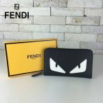 FENDI 044 時尚百搭小怪獸系列白眼睛原版皮大號錢包