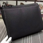 FENDI 042-4 商務男士Peekaboo小怪獸黑色原版皮大小號手提單肩包