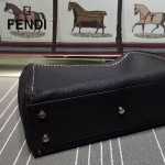 FENDI 042-4 商務男士Peekaboo小怪獸黑色原版皮大小號手提單肩包