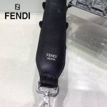 FENDI 033-3 潮流炫彩STRAP YOU手工花朵黑色原版皮百搭包包肩帶