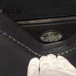 FENDI 042-4 商務男士Peekaboo小怪獸黑色原版皮大小號手提單肩包