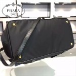 PRADA BN1881-04 人氣熱銷經典款原版帆布配牛皮大號手提肩背包