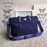 PRADA BR4842 專櫃時尚新款原版降落傘帆布面料配牛皮購物媽咪袋