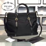 PRADA BN1881-04 人氣熱銷經典款原版帆布配牛皮大號手提肩背包