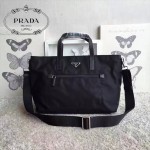 PRADA BR4842-01 專櫃時尚新款原版降落傘帆布面料配牛皮購物媽咪袋