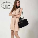 PRADA BL0706-01 專櫃時尚新款原版降落傘尼龍面料配牛皮女士手提斜挎包健身包