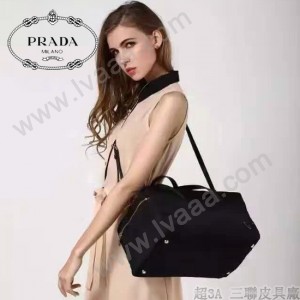PRADA BL0706-01 專櫃時尚新款原版降落傘尼龍面料配牛皮女士手提斜挎包健身包