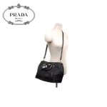 PRADA BN1841-03 人氣熱銷經典款原版帆布配牛皮小號手提肩背包