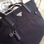 PRADA BR4842-01 專櫃時尚新款原版降落傘帆布面料配牛皮購物媽咪袋