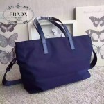 PRADA BR4842 專櫃時尚新款原版降落傘帆布面料配牛皮購物媽咪袋