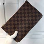 LV N4163 專櫃新款NEVERFULL原單咖啡格配粉色內裡中號購物袋