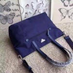 PRADA BR4842 專櫃時尚新款原版降落傘帆布面料配牛皮購物媽咪袋