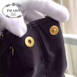 PRADA BN1841-03 人氣熱銷經典款原版帆布配牛皮小號手提肩背包