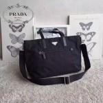 PRADA BR4842-01 專櫃時尚新款原版降落傘帆布面料配牛皮購物媽咪袋