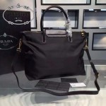 PRADA BN2107-01 專櫃時尚新款原版降落傘尼龍面料配牛皮大號斜背包