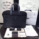 PRADA V407S 人氣熱銷經典款原版降落傘尼龍面料男士電腦包公文包